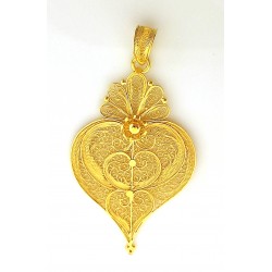 BERLOQUES CORAÇÃO FILIGRANA OURO - 0,800